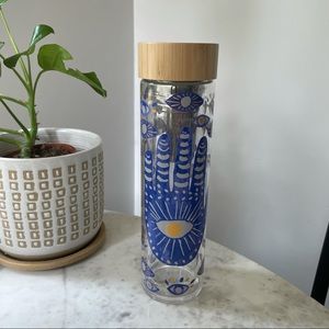Anthropologie Glass Tea Tumbler Bottle